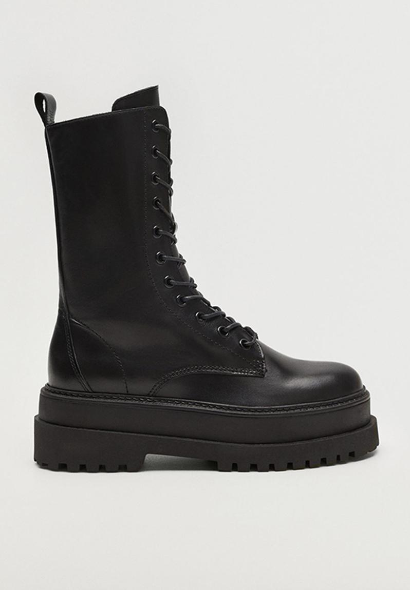 Monet leather boot - black MANGO Boots | Superbalist.com