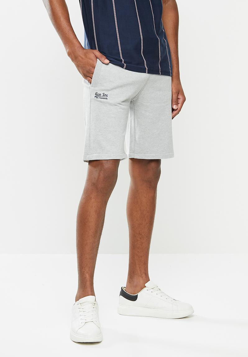 fleece shorts grey