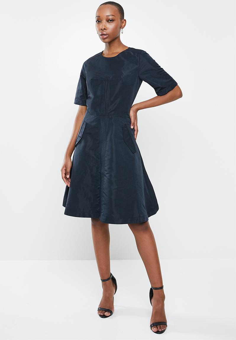 Fit & flare dress s\s - mazarine blue G-Star RAW Formal | Superbalist.com