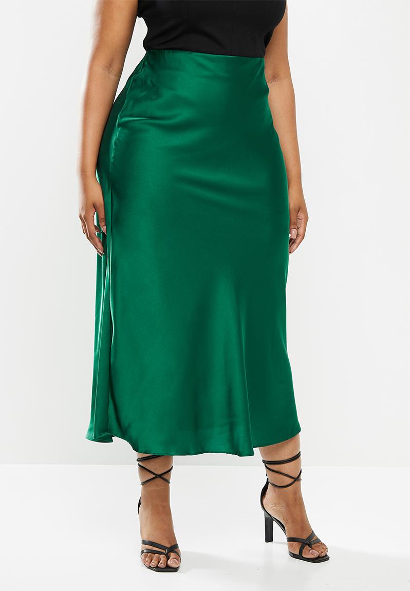 Curve satin skirt - dark green Glamorous Bottoms & Skirts | Superbalist.com