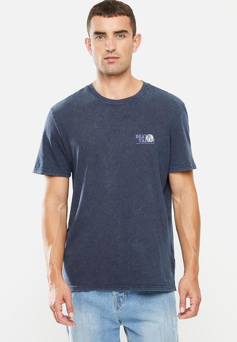 Regular graphic t shirt - washed indigo/death valley Factorie T-Shirts ...