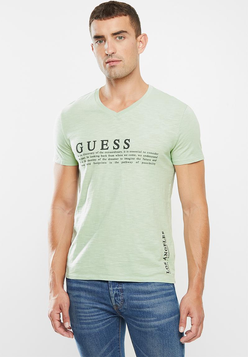 Guess definition ss tee - green GUESS T-Shirts & Vests | Superbalist.com