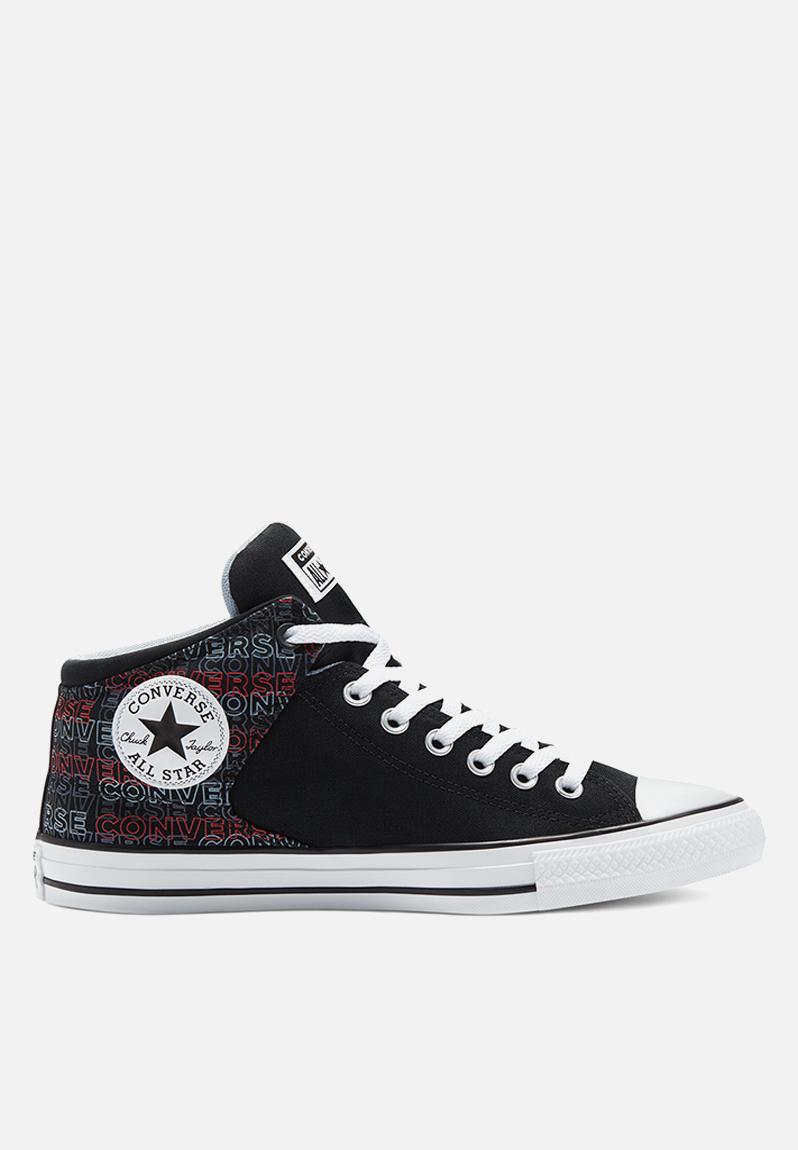 Chuck taylor all star high street mid - black/university red/white ...