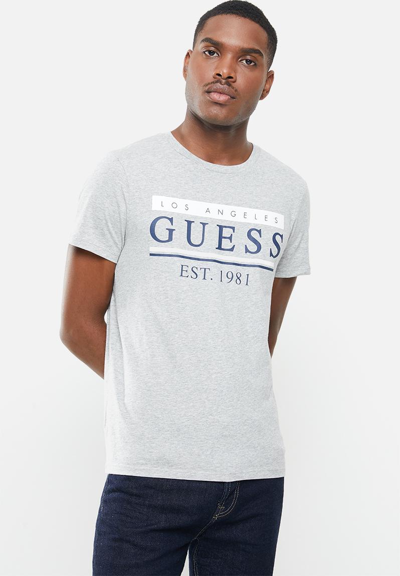 Guess est 1981 ss tee - grey GUESS T-Shirts & Vests | Superbalist.com