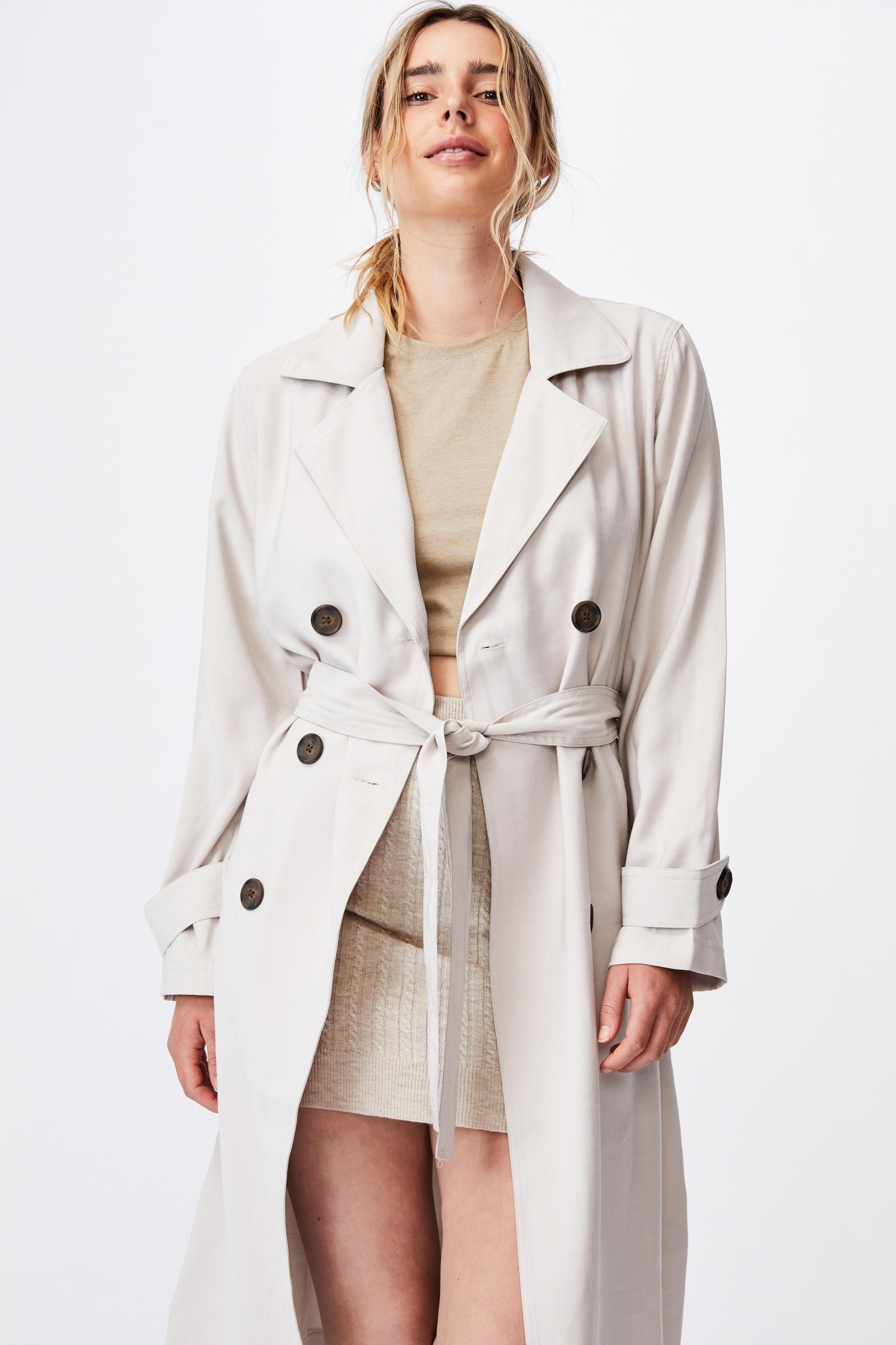 Casual drapey trench - taupe Cotton On Coats | Superbalist.com