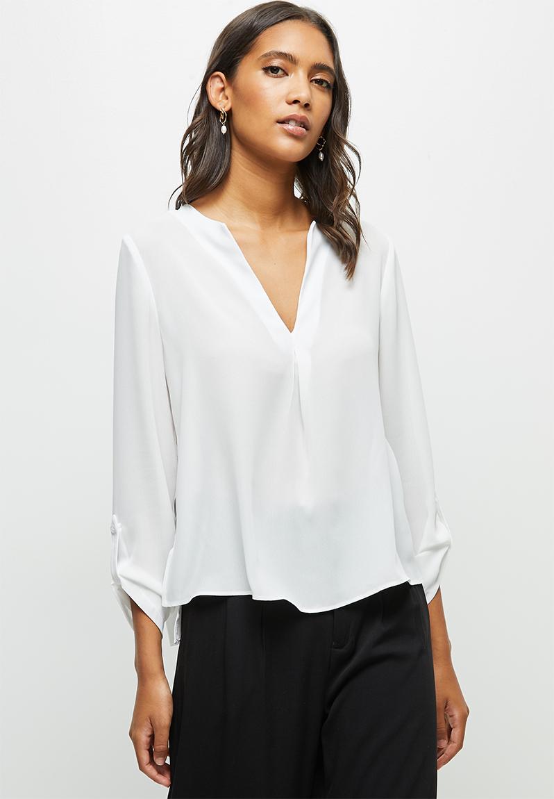 Roll up sleeve blouse - ivory edit Blouses | Superbalist.com