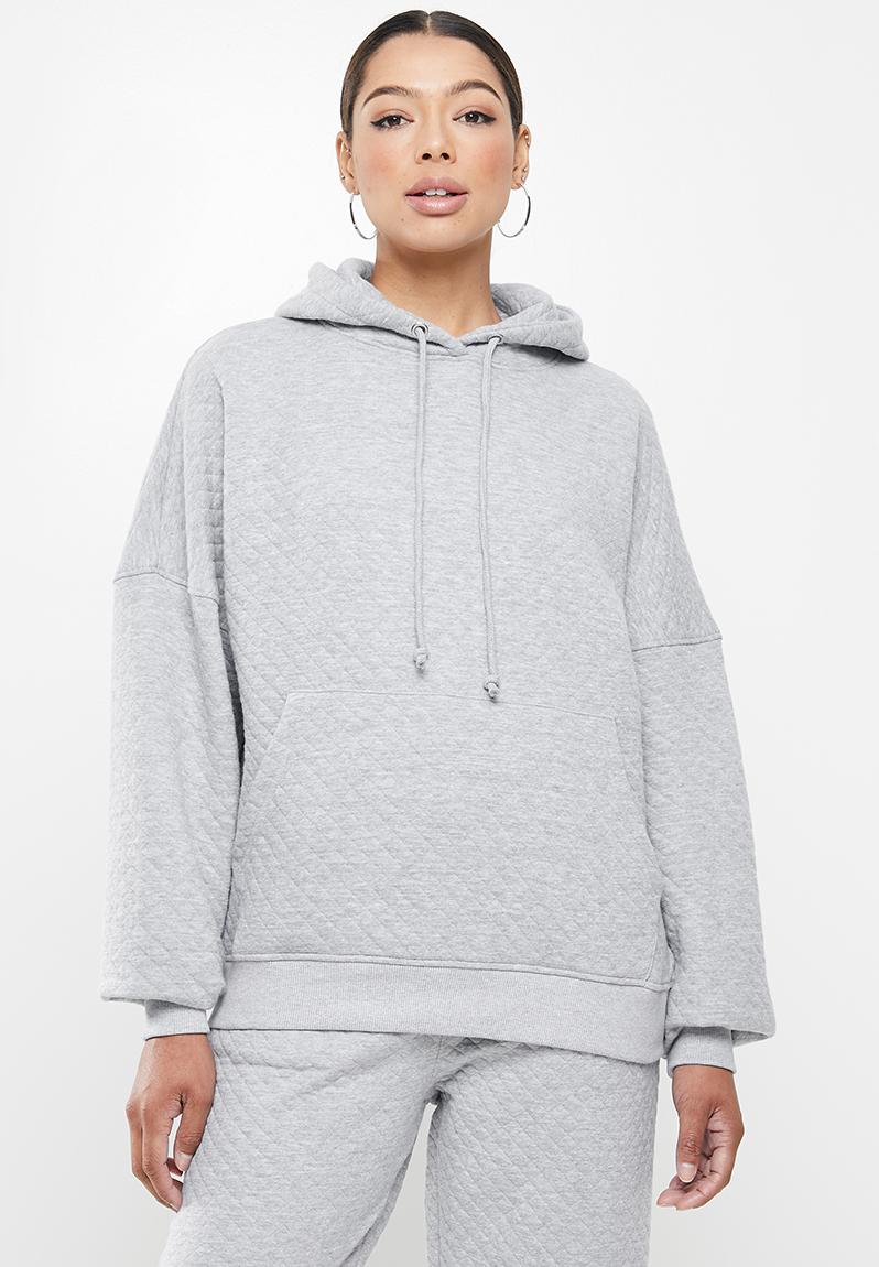 Quilted hoodie - grey Missguided Hoodies & Sweats | Superbalist.com