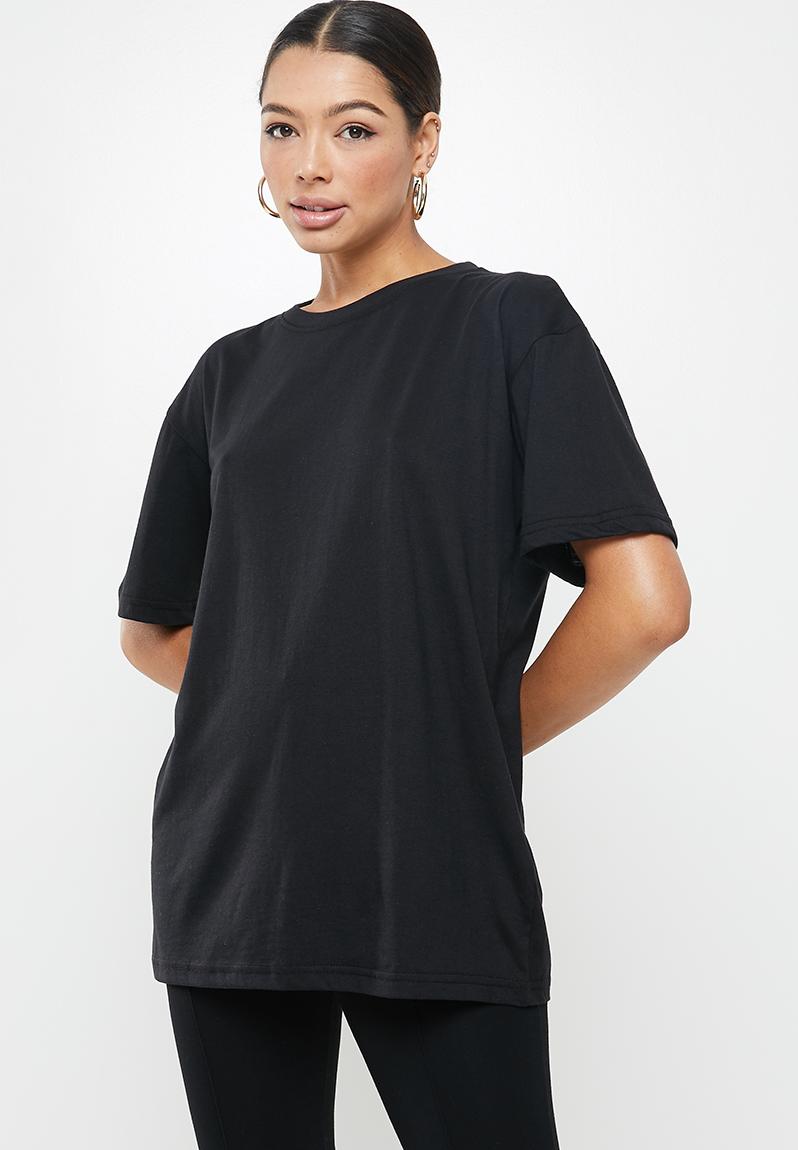 Drop shoulder T-shirt - black Missguided T-Shirts, Vests & Camis ...