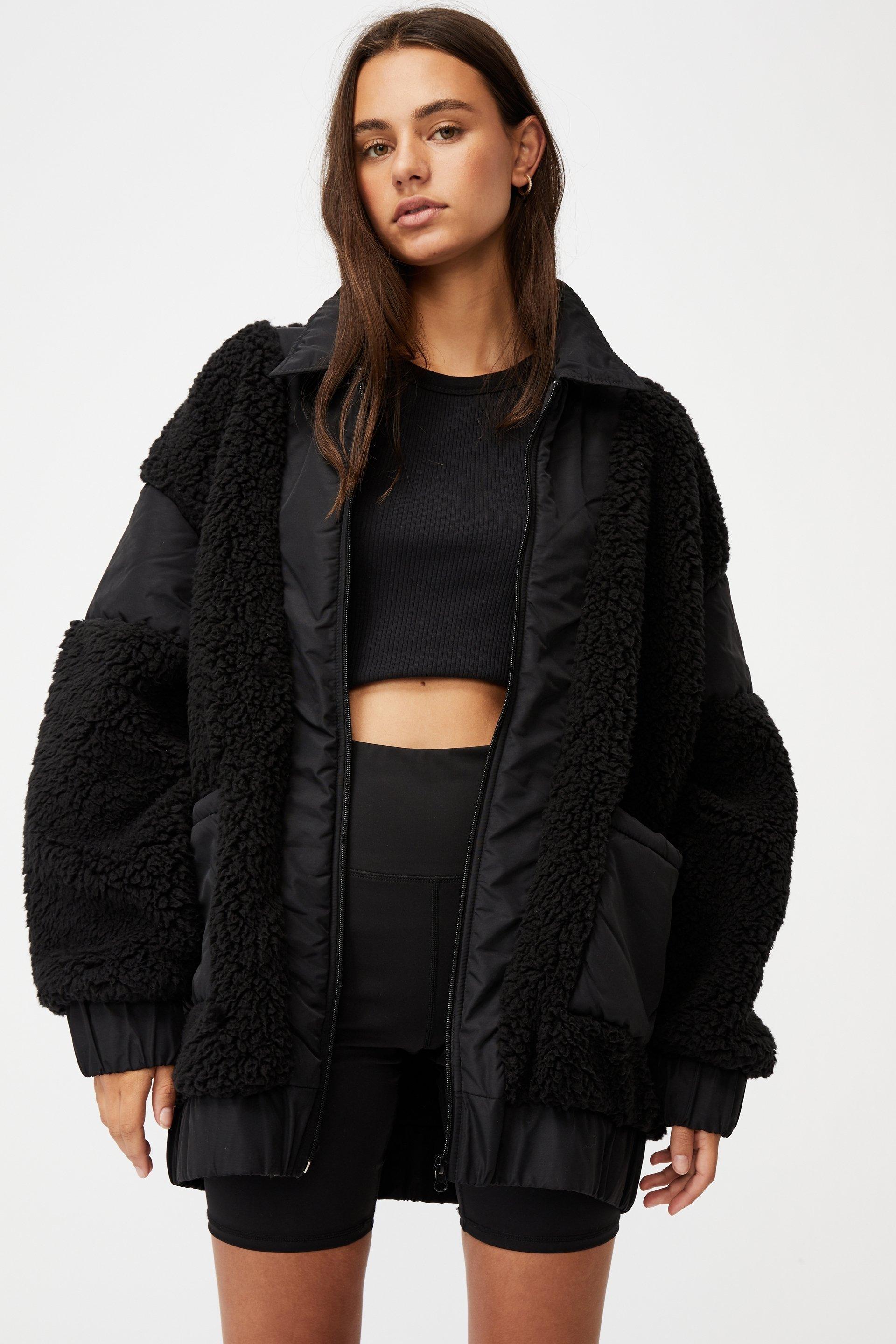 Oversized teddy jacket - black Factorie Jackets | Superbalist.com