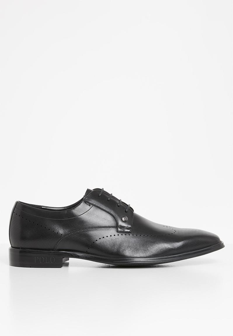 Gibson leather pin punch padded collar - black POLO Formal Shoes ...