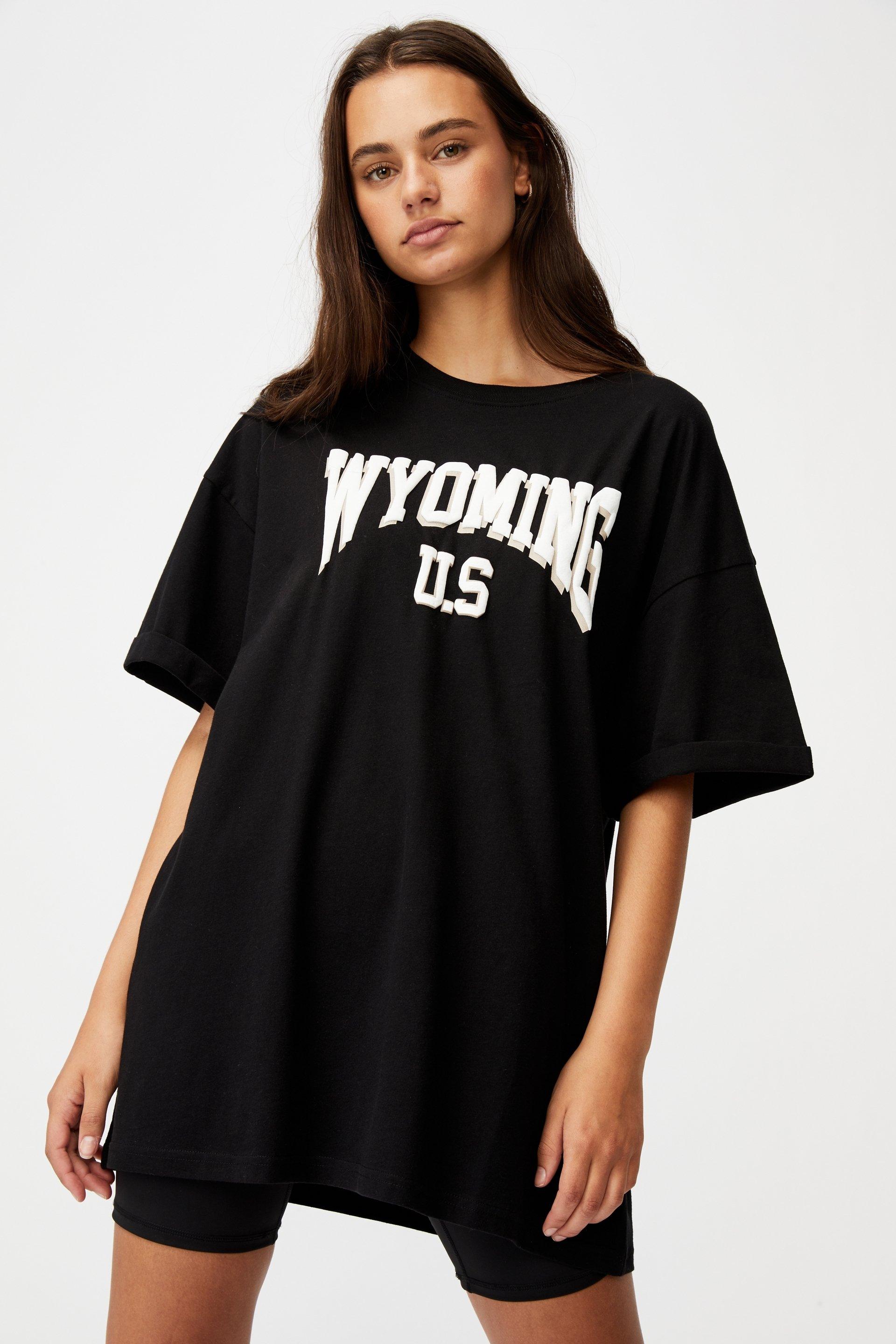 Oversized graphic t shirt - black/wyoming Factorie T-Shirts, Vests ...