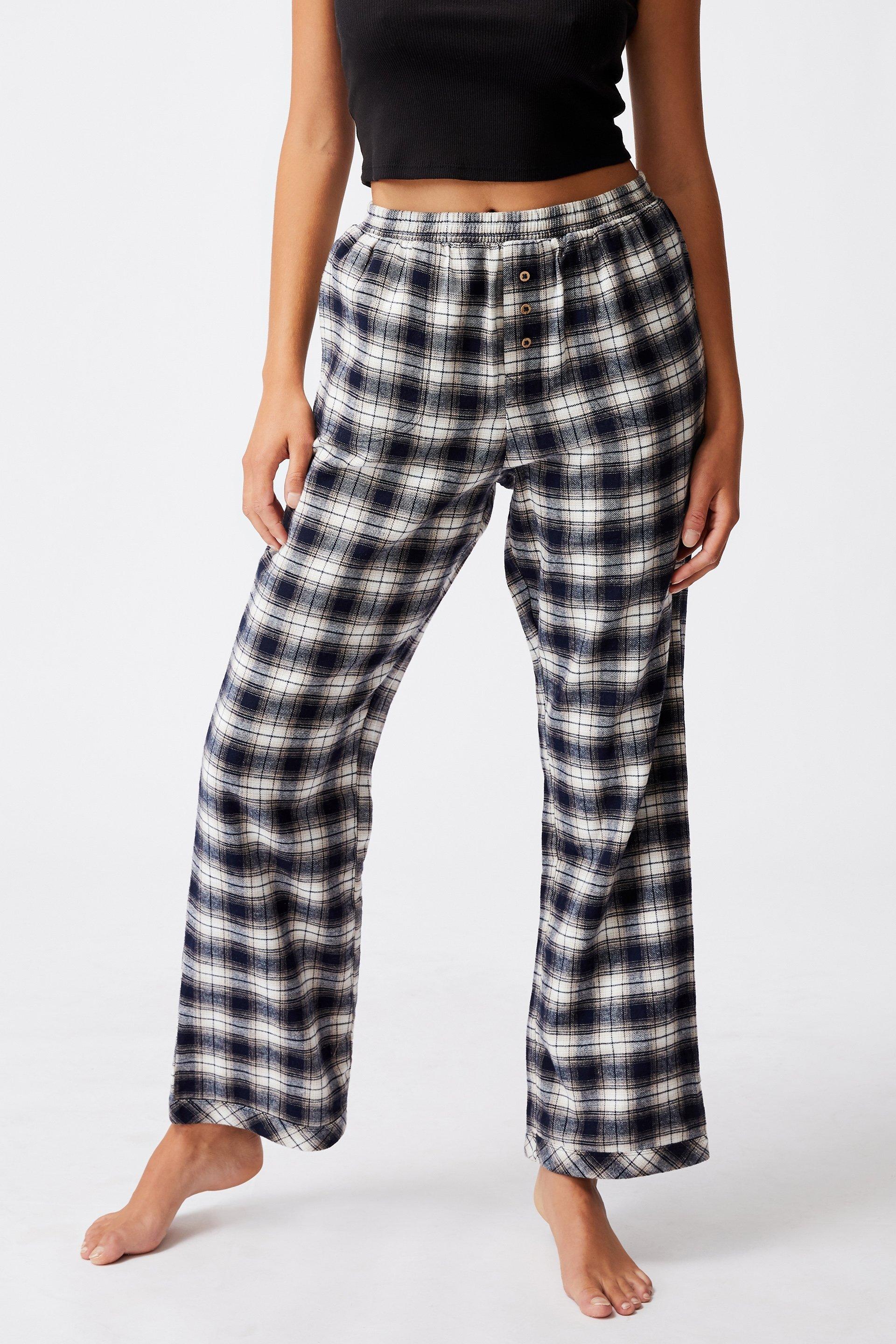Warm flannel sleep pant - mini check navy Cotton On Sleepwear ...