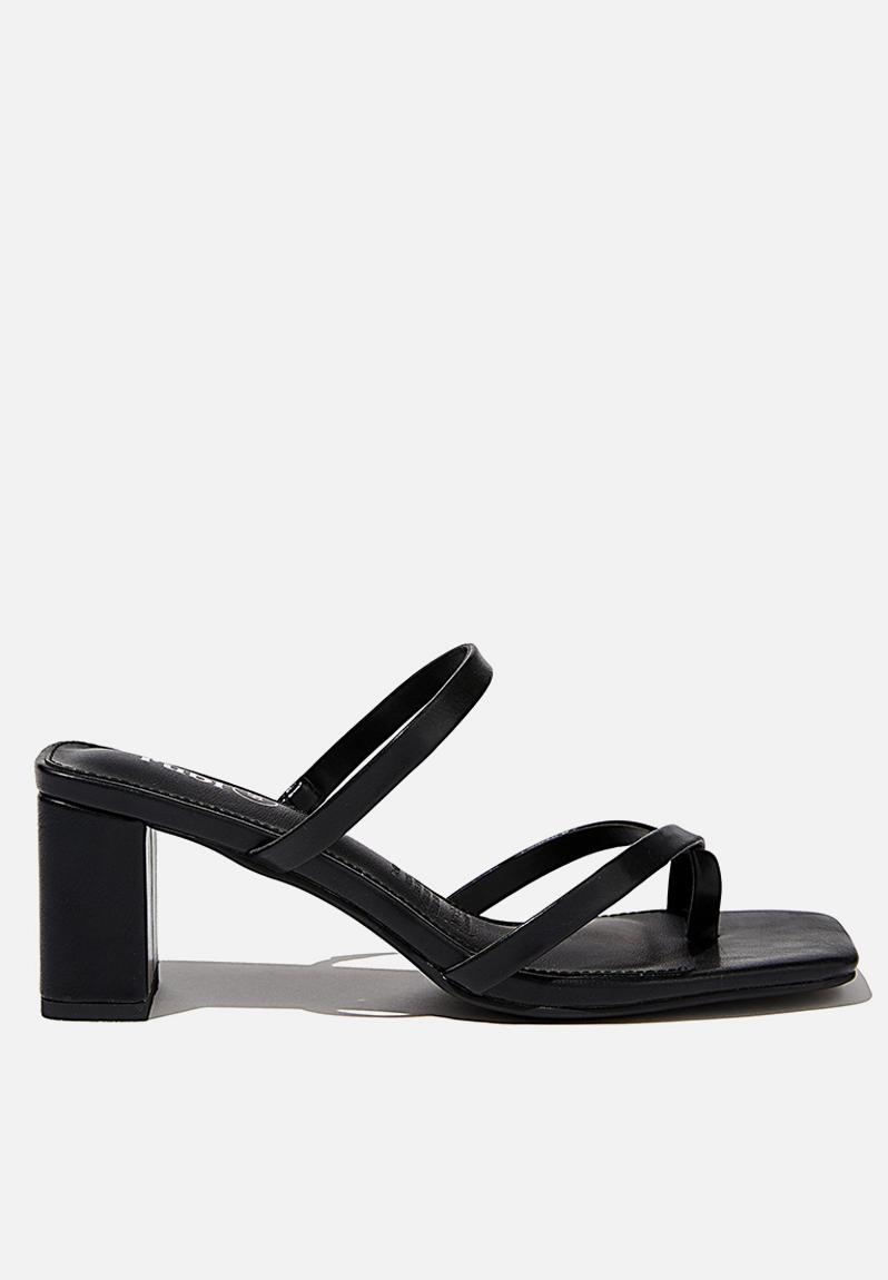 Isla toe loop heel - black pu Cotton On Heels | Superbalist.com
