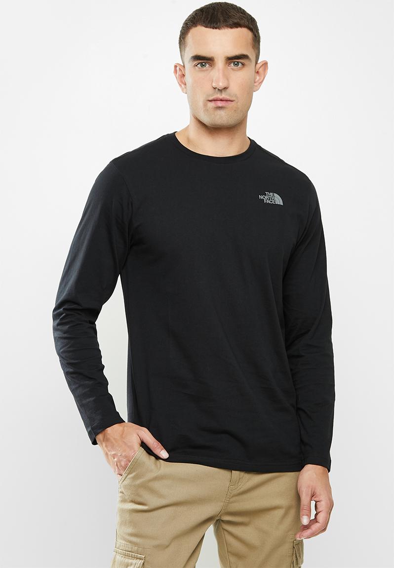 L/s easy tee - tnf black/zinc grey The North Face T-Shirts ...