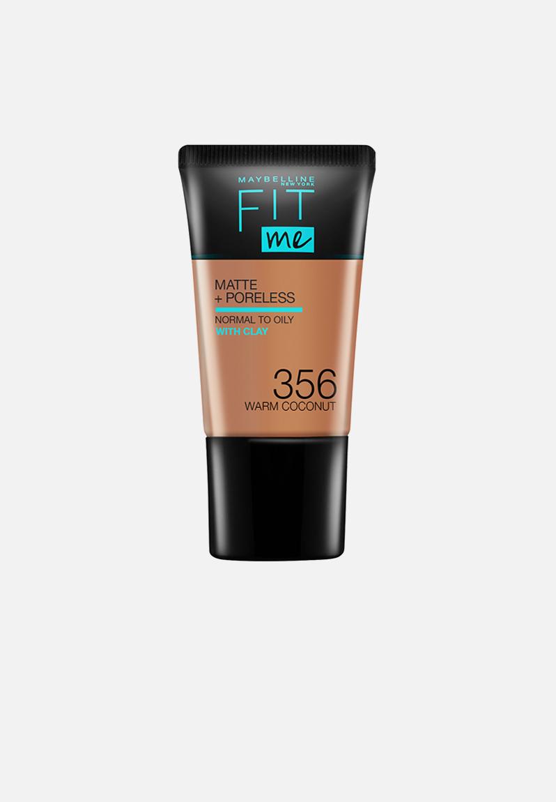 Fit Me® Matte + Poreless Foundation Mini - 356 Warm Coconut Maybelline ...