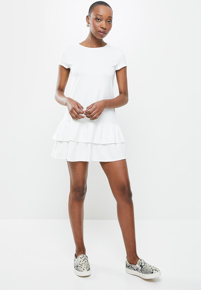 Short ruffled dress - white MANGO Formal | Superbalist.com