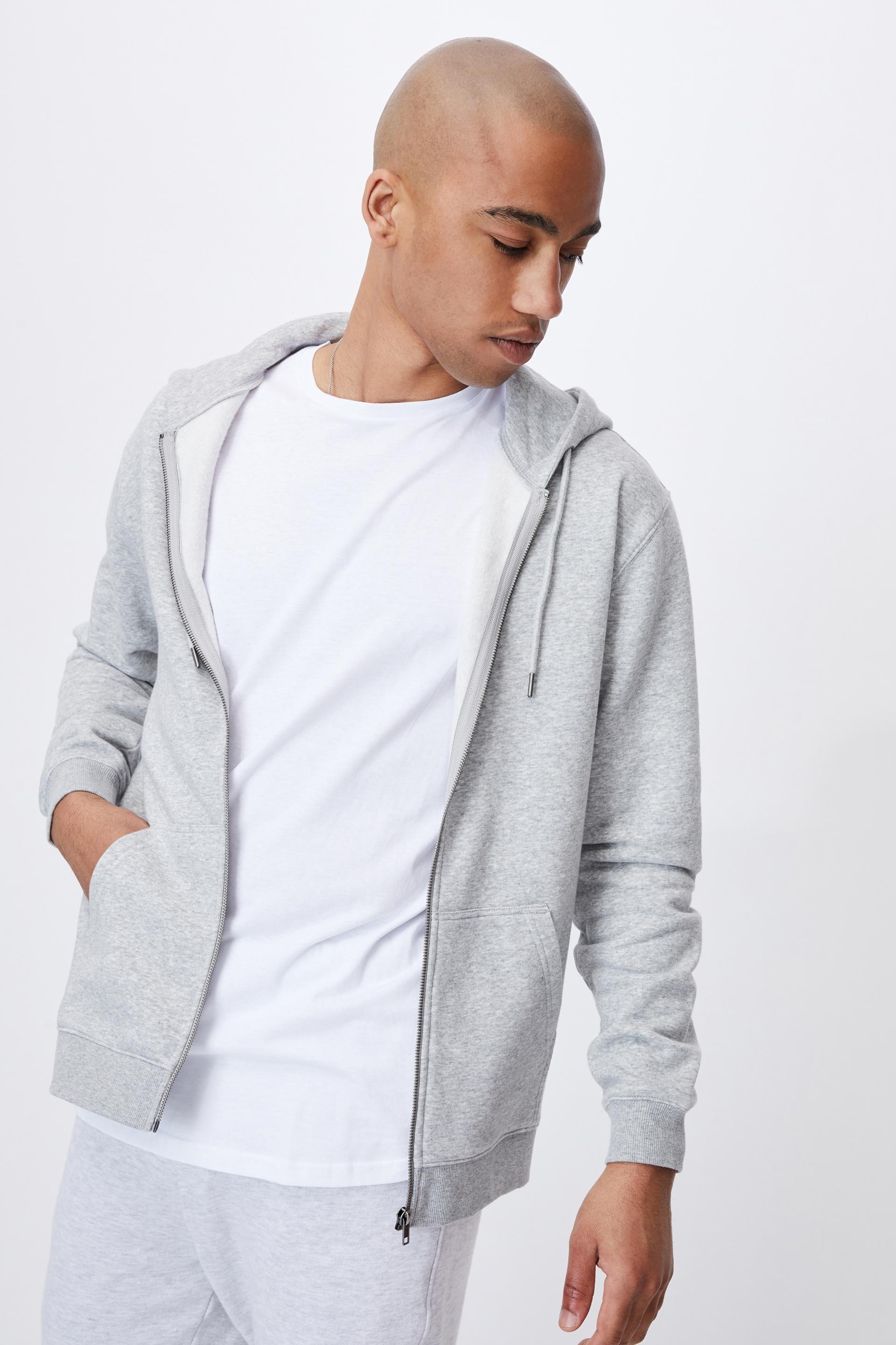 Essential zip thru - light grey marle Cotton On Hoodies & Sweats ...