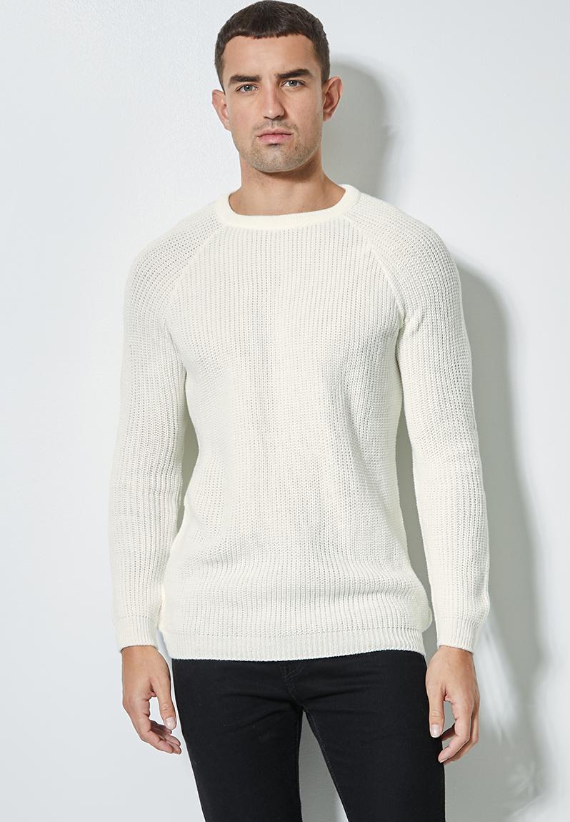 Raglan textured knit - white Superbalist Knitwear | Superbalist.com