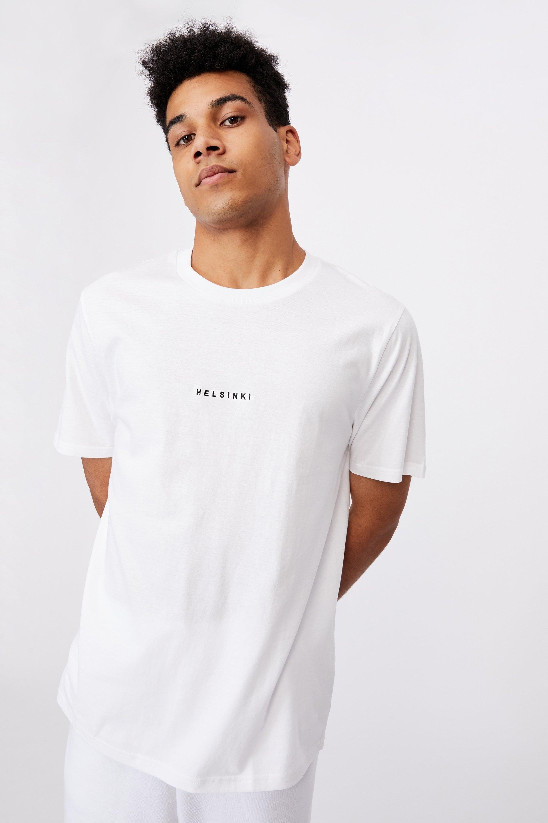 Regular graphic T-shirt - white/helsinki Factorie T-Shirts & Vests ...