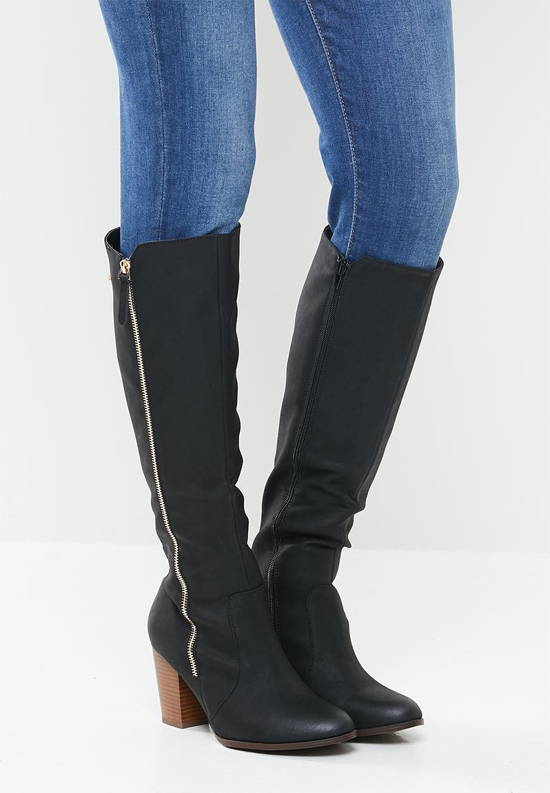 Ahlam 5 knee length boot - black Miss Black Boots | Superbalist.com