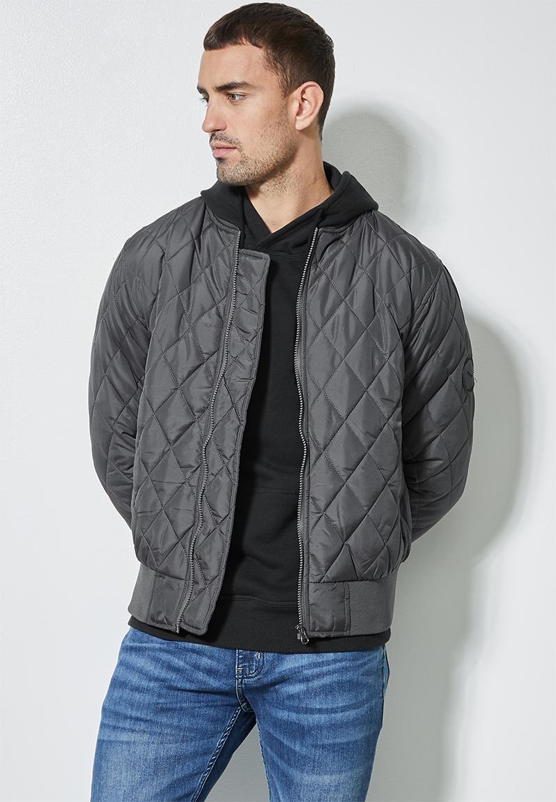 Quilted bomber - charcoal grey Superbalist Jackets | Superbalist.com