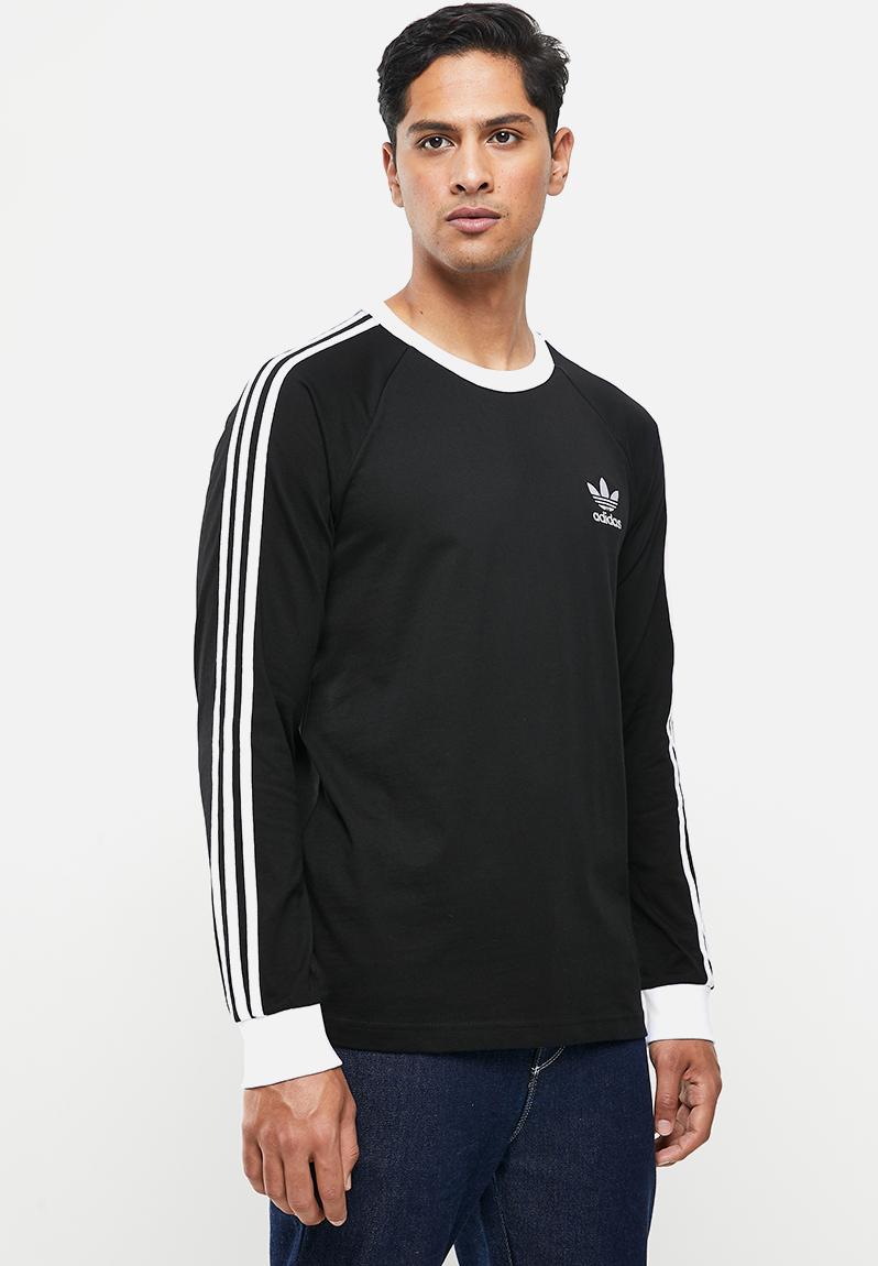 3-stripes long sleeve t-shirt - black adidas Originals T-Shirts ...