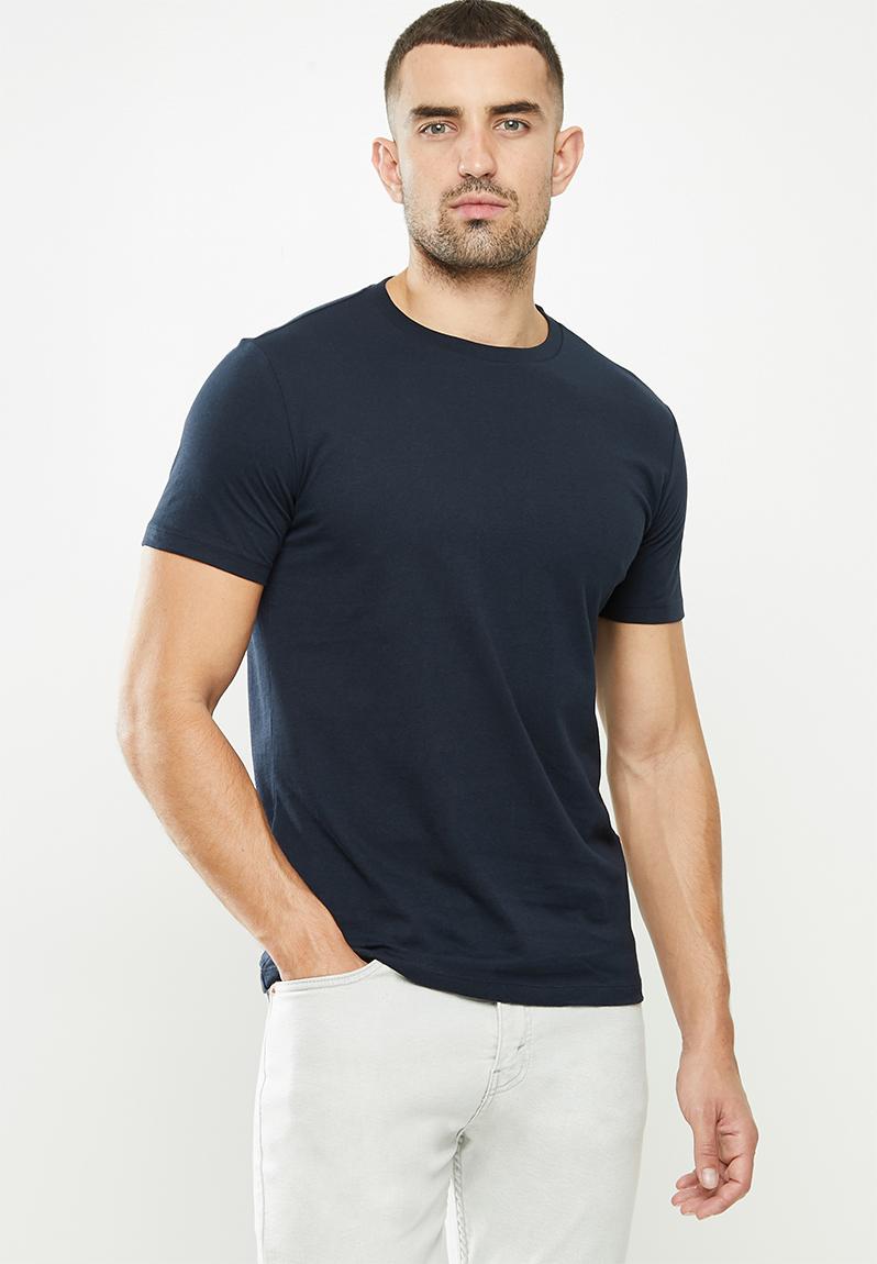 Replay sleeve print basic tee - navy Replay T-Shirts & Vests ...