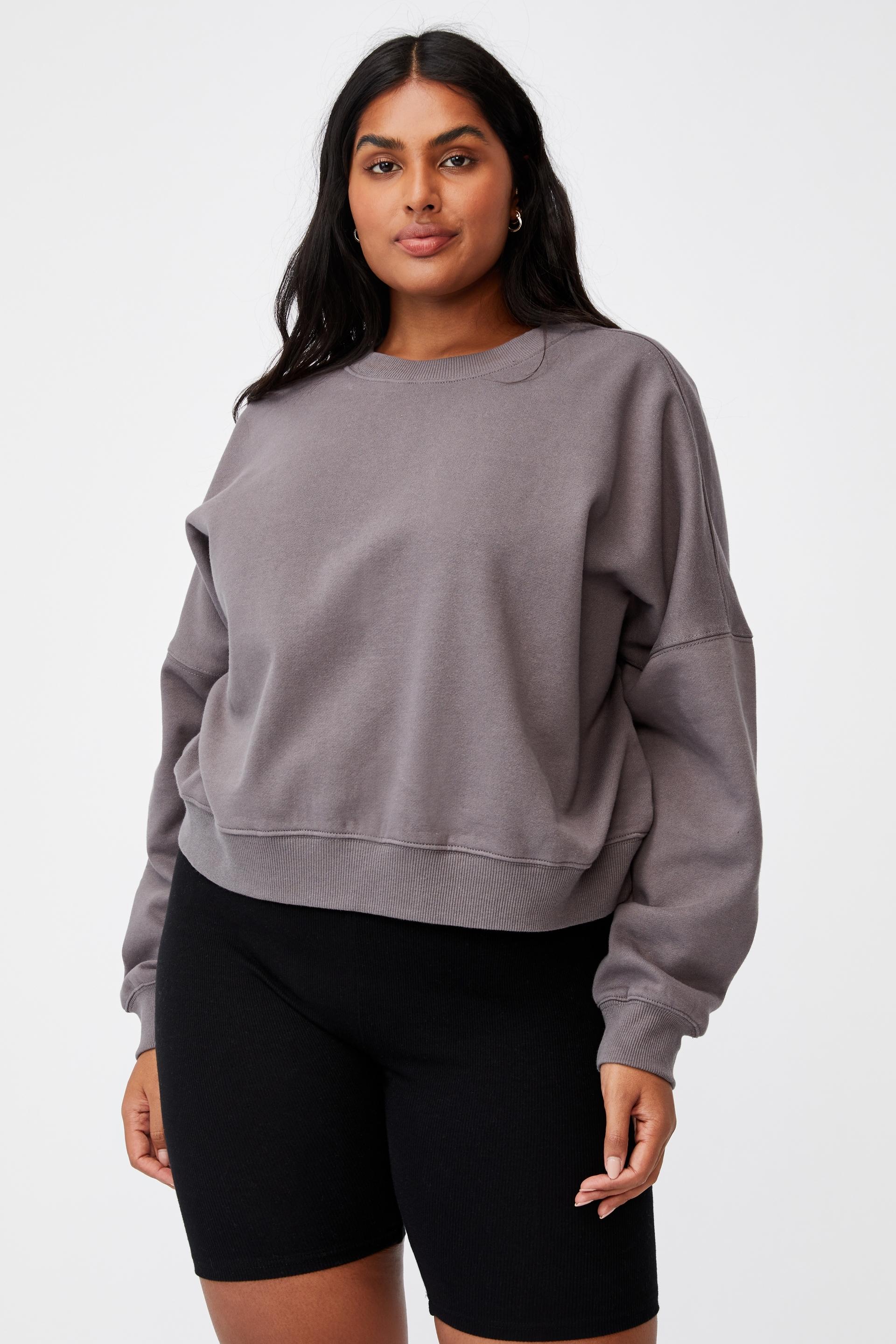 Curve classic crew neck pullover - ash grey Cotton On Tops ...