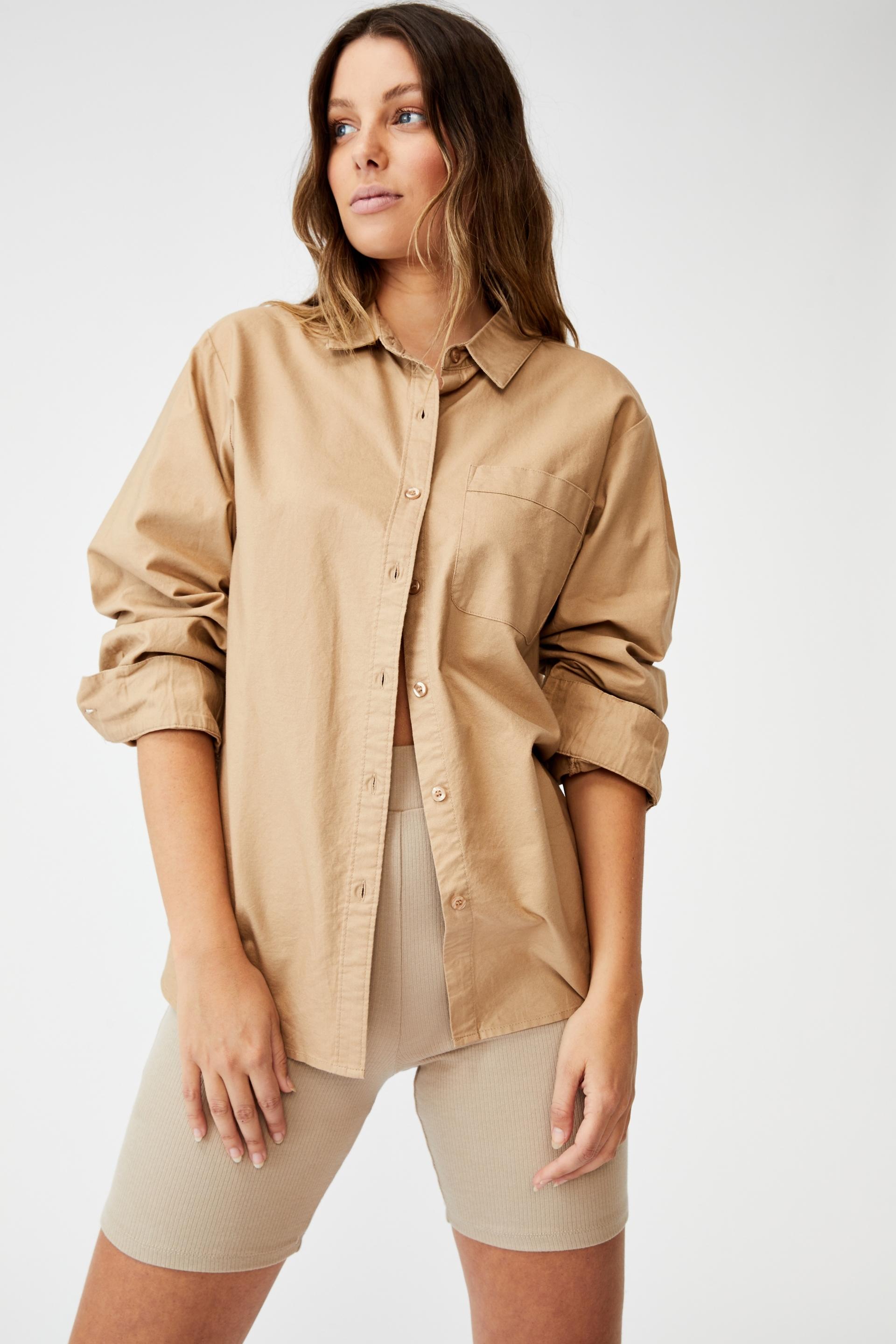 caramel brown shirt