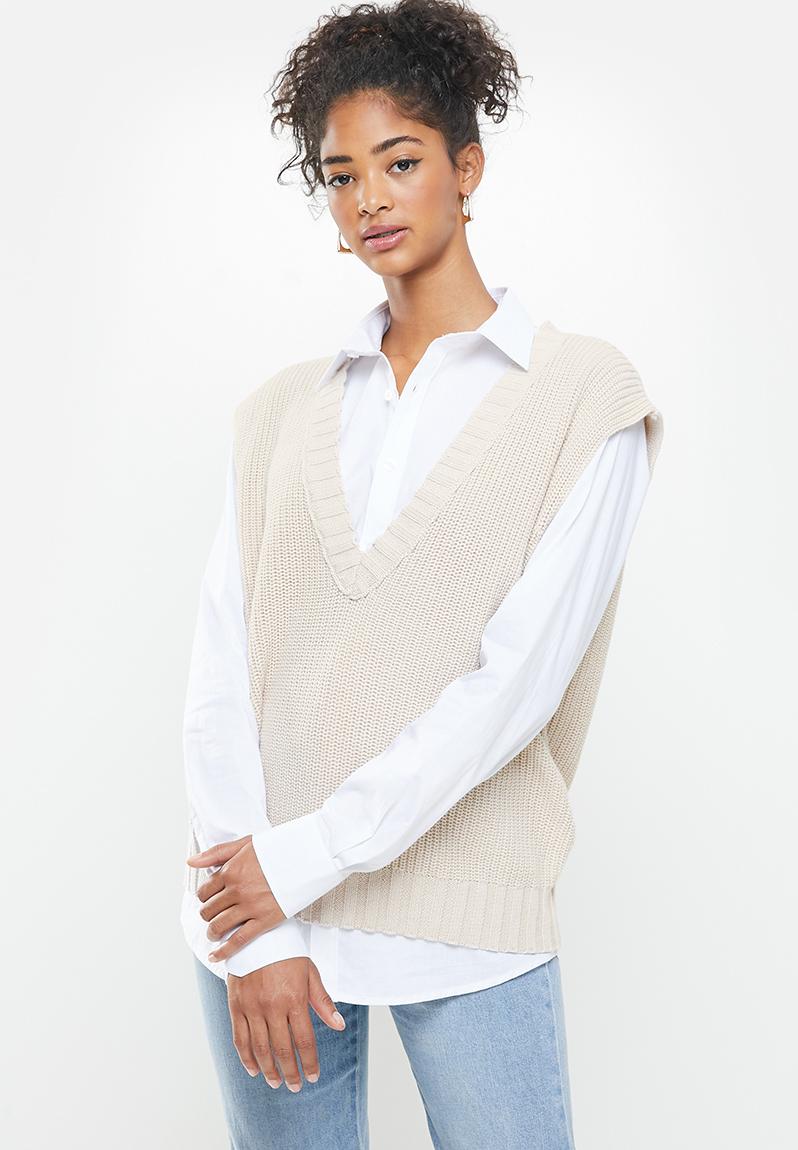 Cotton vest - sandstone Cotton On Knitwear | Superbalist.com