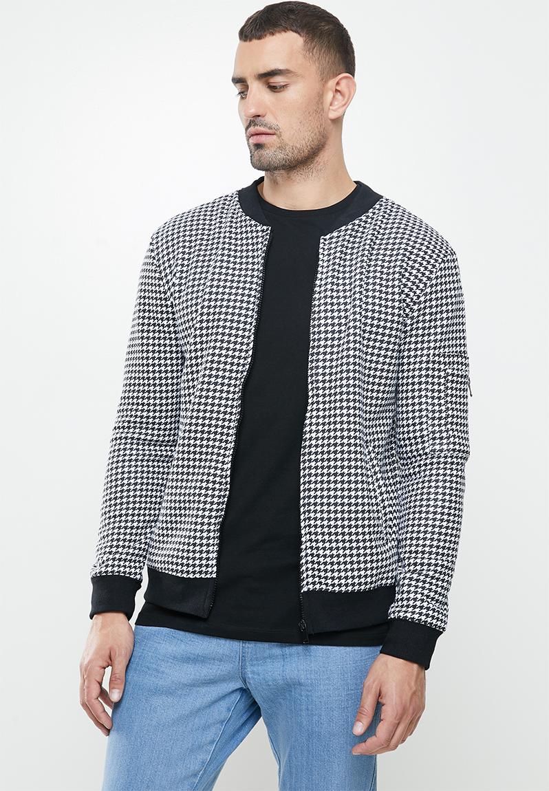 Porter sweatshirts - white/black check Brave Soul Hoodies & Sweats ...