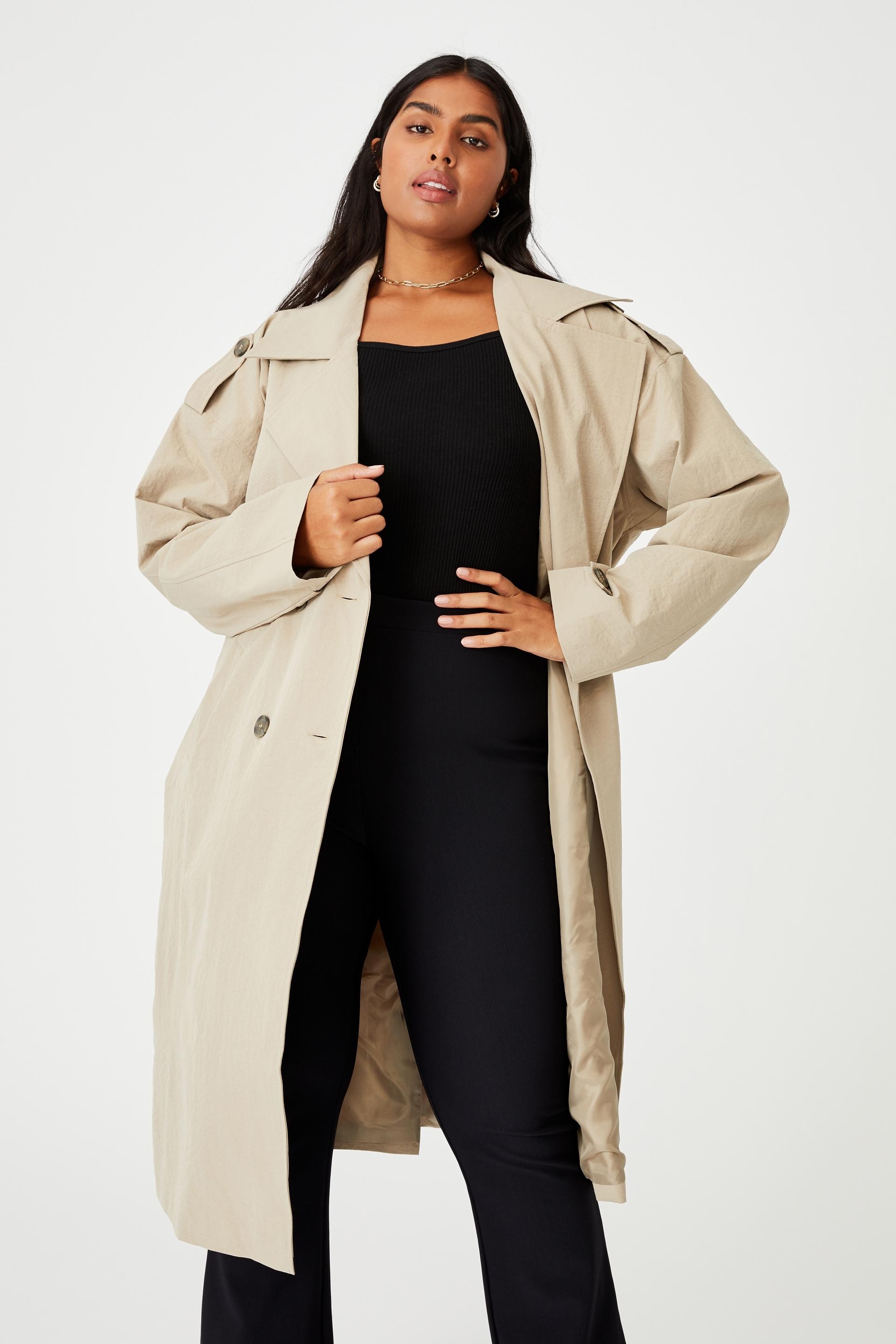 Curve oversized trench - taupe Cotton On Jackets & Coats | Superbalist.com