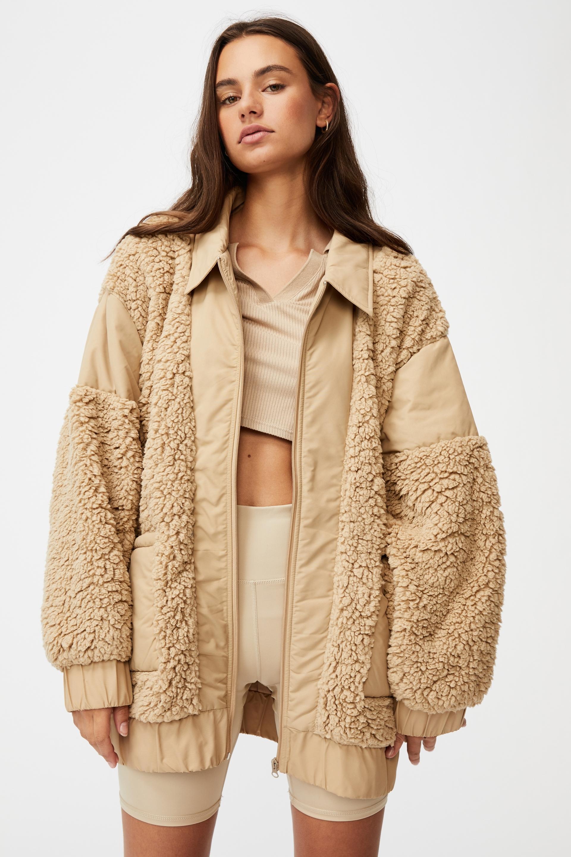 Oversized teddy jacket- travertine Factorie Jackets | Superbalist.com