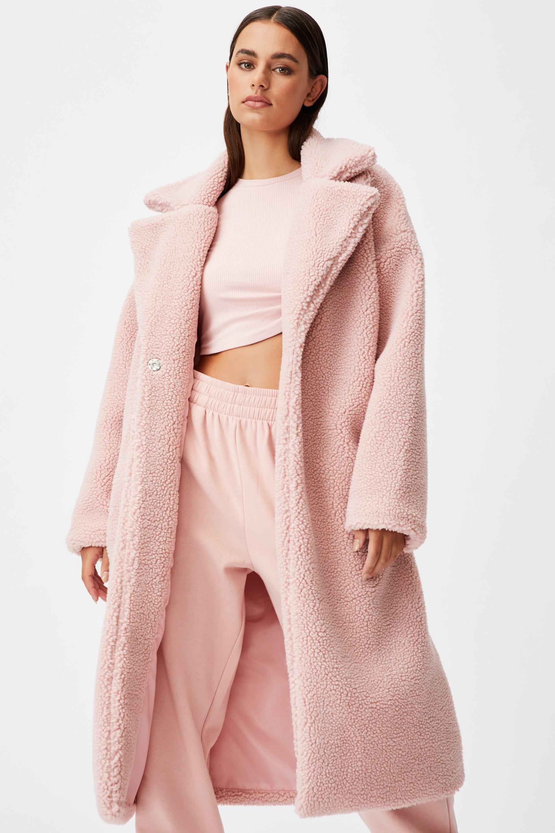 Longline teddy jacket - silver pink Factorie Coats | Superbalist.com