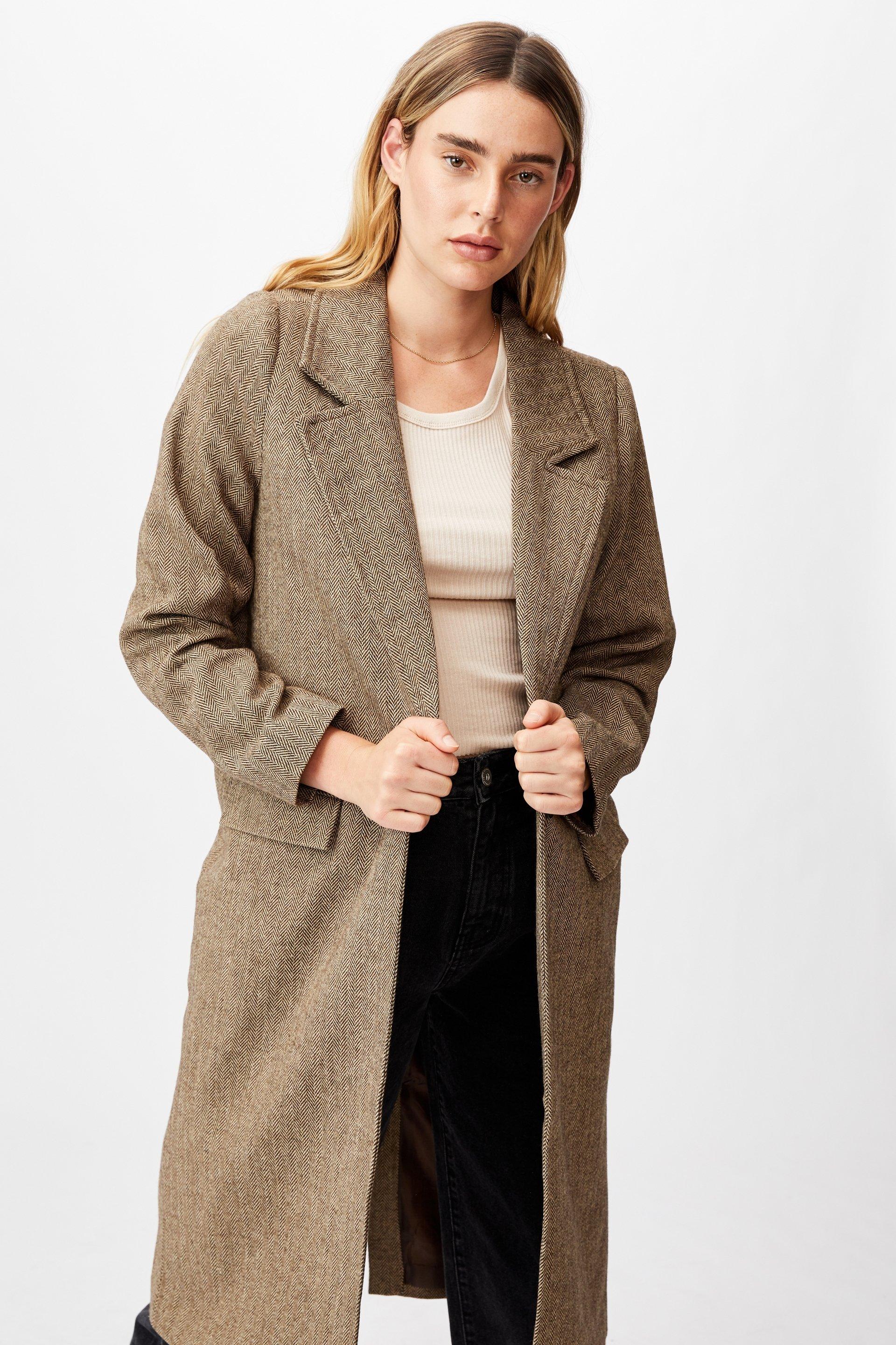 The oversized coat - heritage brown tweed Cotton On Coats | Superbalist.com