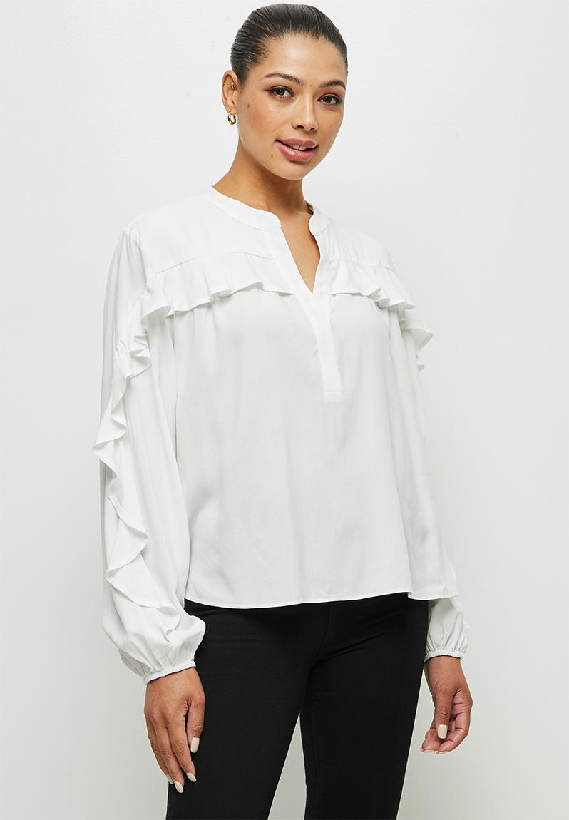 Soft ruffle detail blouse - milk edit Blouses | Superbalist.com