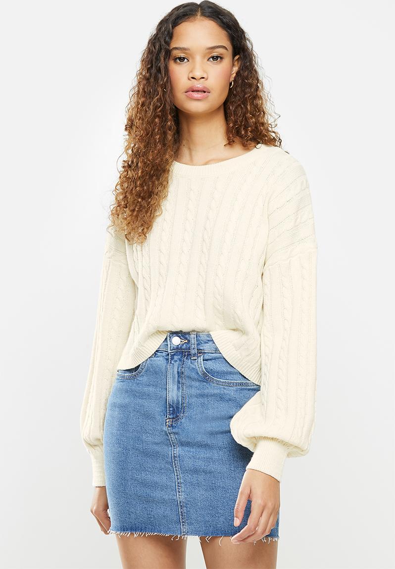 Cable co-ord pullover - vintage cream Cotton On Knitwear | Superbalist.com