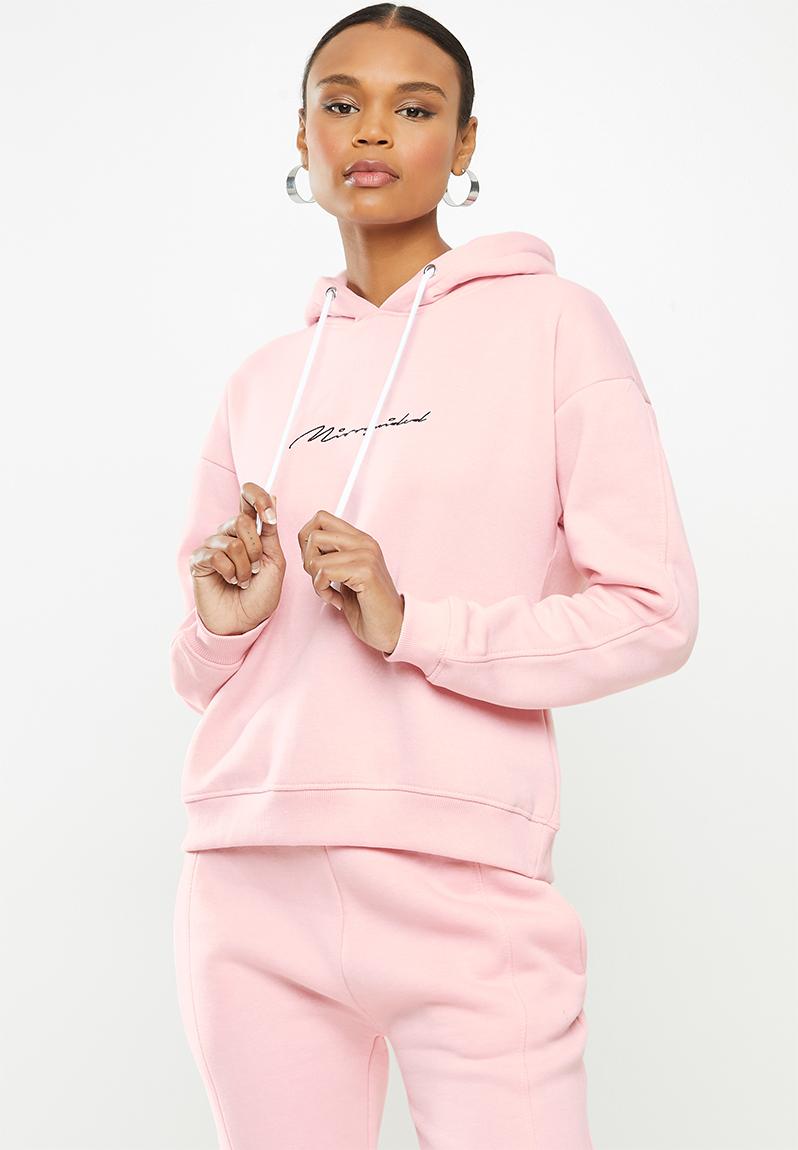 Missguided script seam detail hoodie - pink Missguided Hoodies & Sweats ...