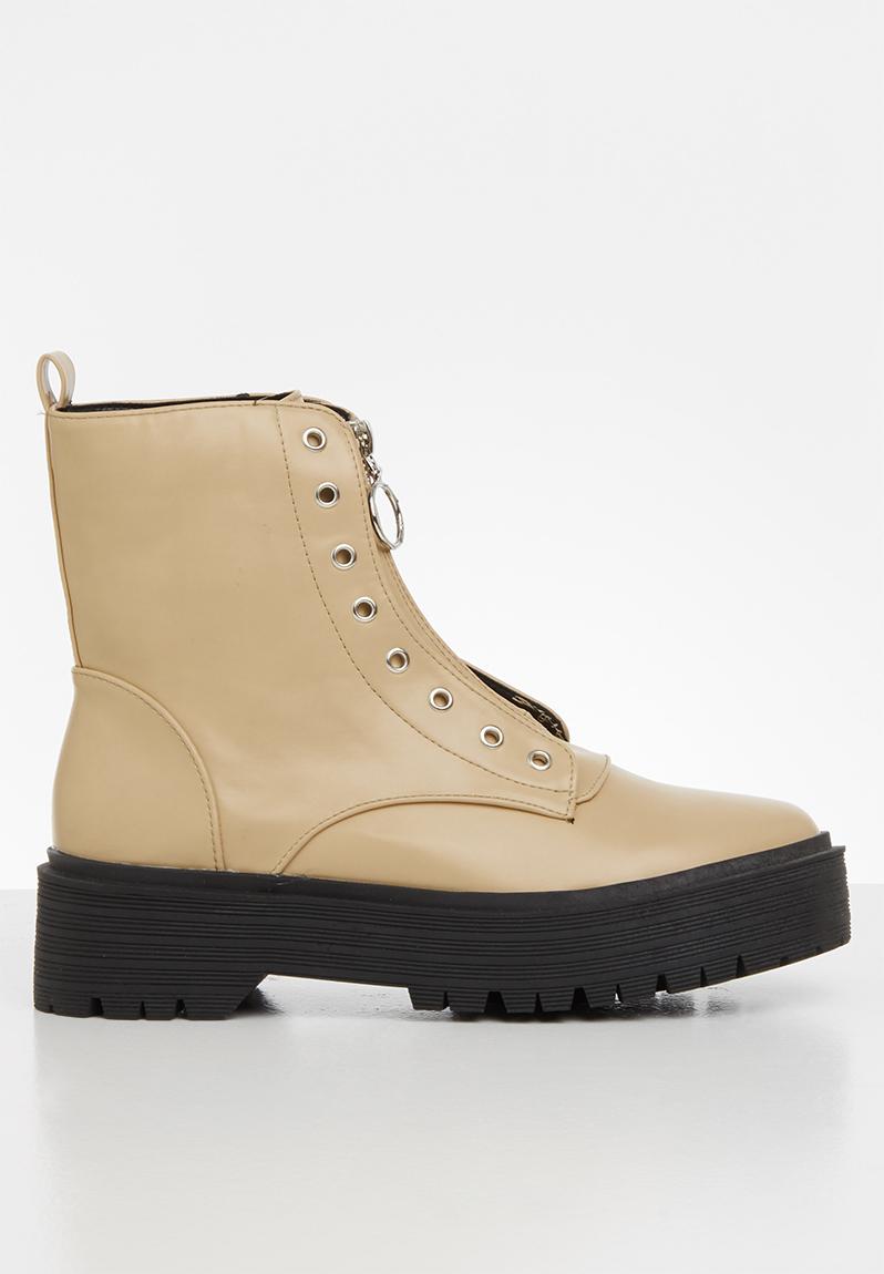 Emery military boot - bone pu Z_Code_Z 