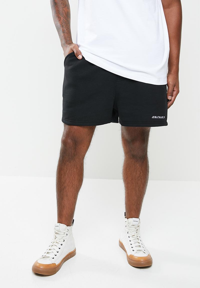 Branded sweatshorts regular fit - black Jonathan D Shorts | Superbalist.com