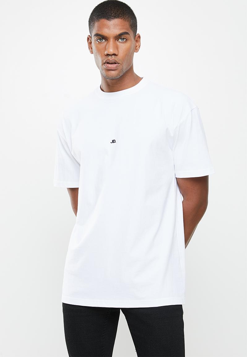 Branded crew neck t-shirt oversized fit - white Jonathan D T-Shirts ...