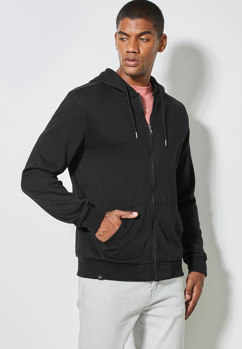 Basic zip through hoodie - black Superbalist Hoodies & Sweats ...