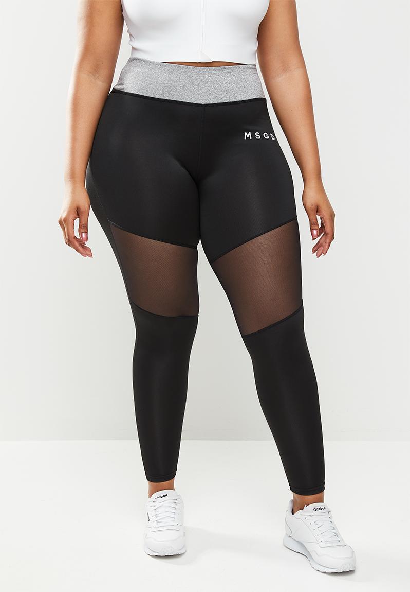 Plus Size Missguided Active Panel Legging Black Missguided Bottoms And Skirts