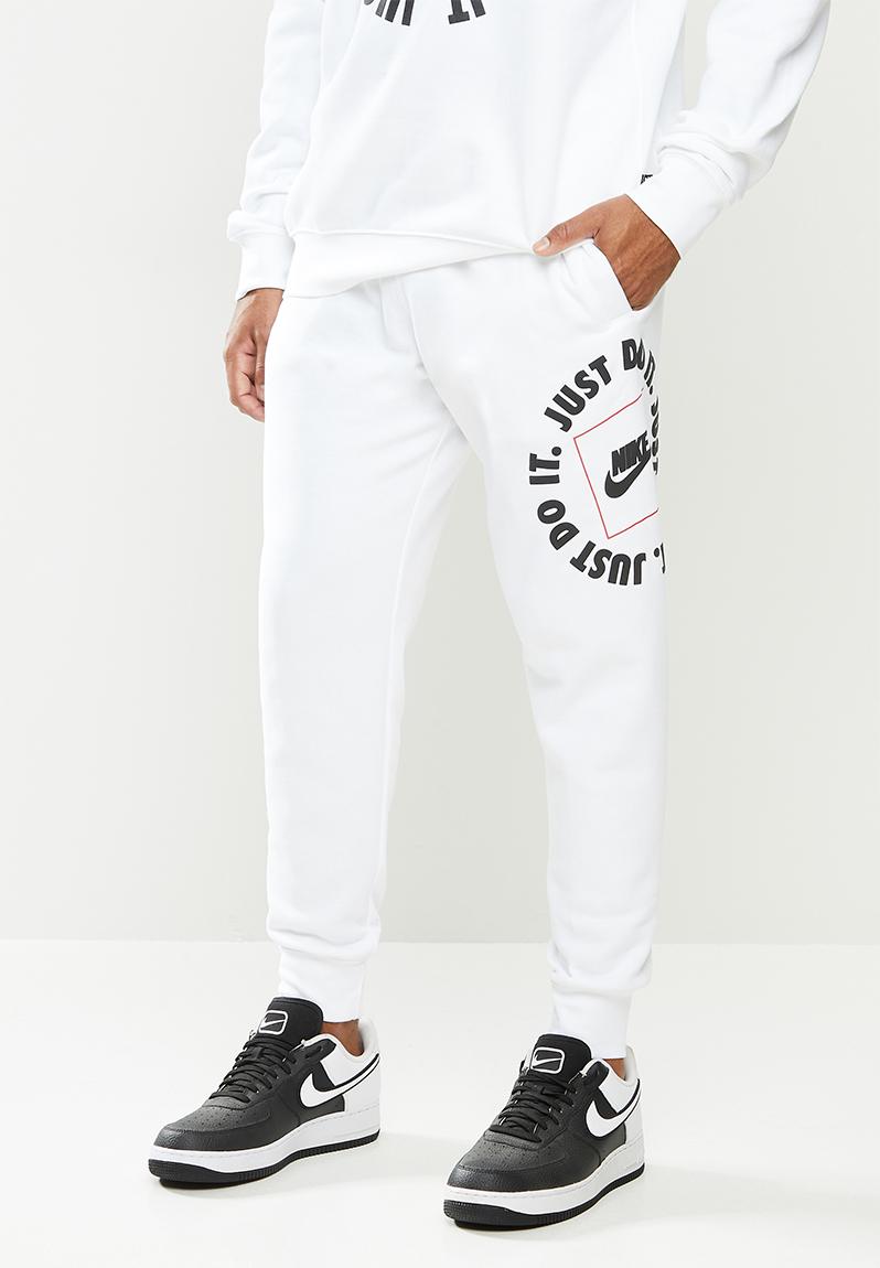 white nike sweatpants