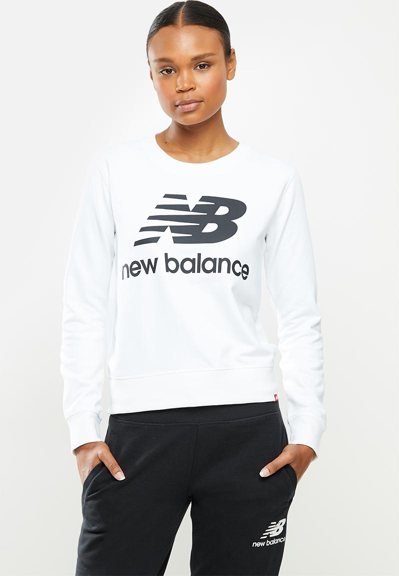 Essentials stacked logo crew - white New Balance Hoodies, Sweats ...