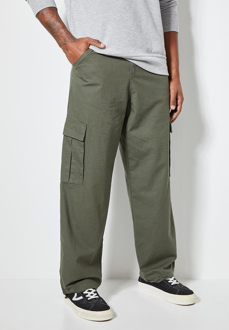 Regular tapered cargo pant - army green Superbalist Pants & Chinos ...