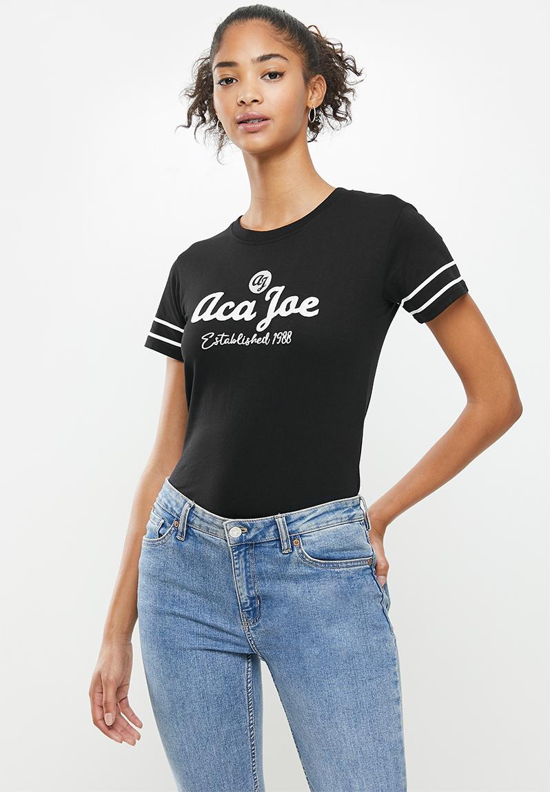 Basketball short sleeve T-shirt - black Aca Joe T-Shirts, Vests & Camis ...