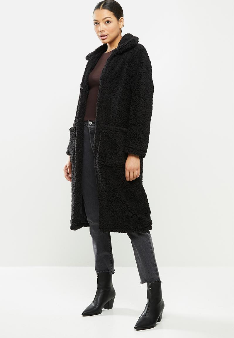 Heavenly longline coat- black Brave Soul Coats | Superbalist.com