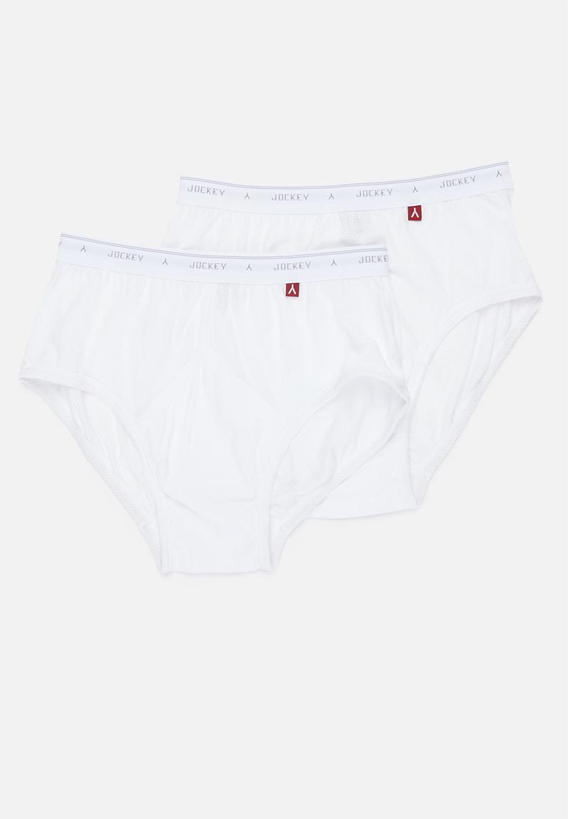 2 pack eyelet y-front® - white Jockey Underwear | Superbalist.com