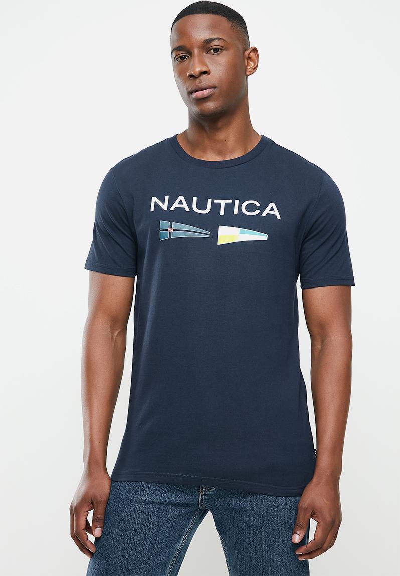 Logo with signal flags tee - navy2 Nautica T-Shirts & Vests ...